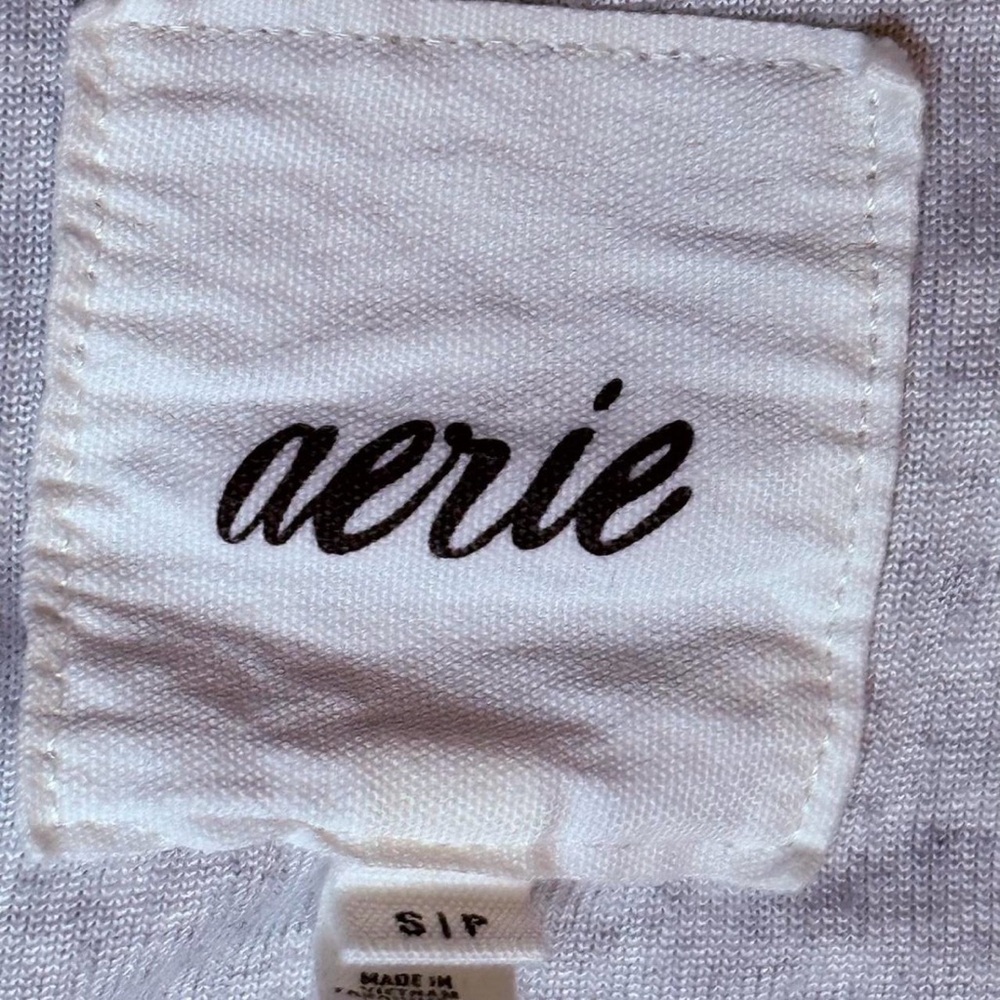 Aerie Light Gray Men's Zip Up Sweater - Picture 2 of 7
